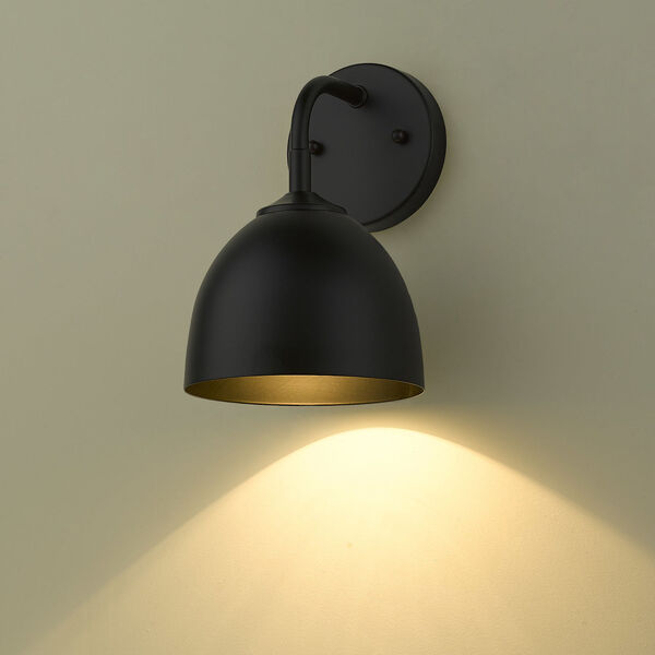 Zoey Matte Black One-Light Wall Sconce, image 4